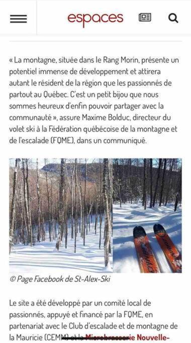 Chalet Riviere - Bord De Riviere - Romantique Saint-Alexis-des-Monts Exteriör bild